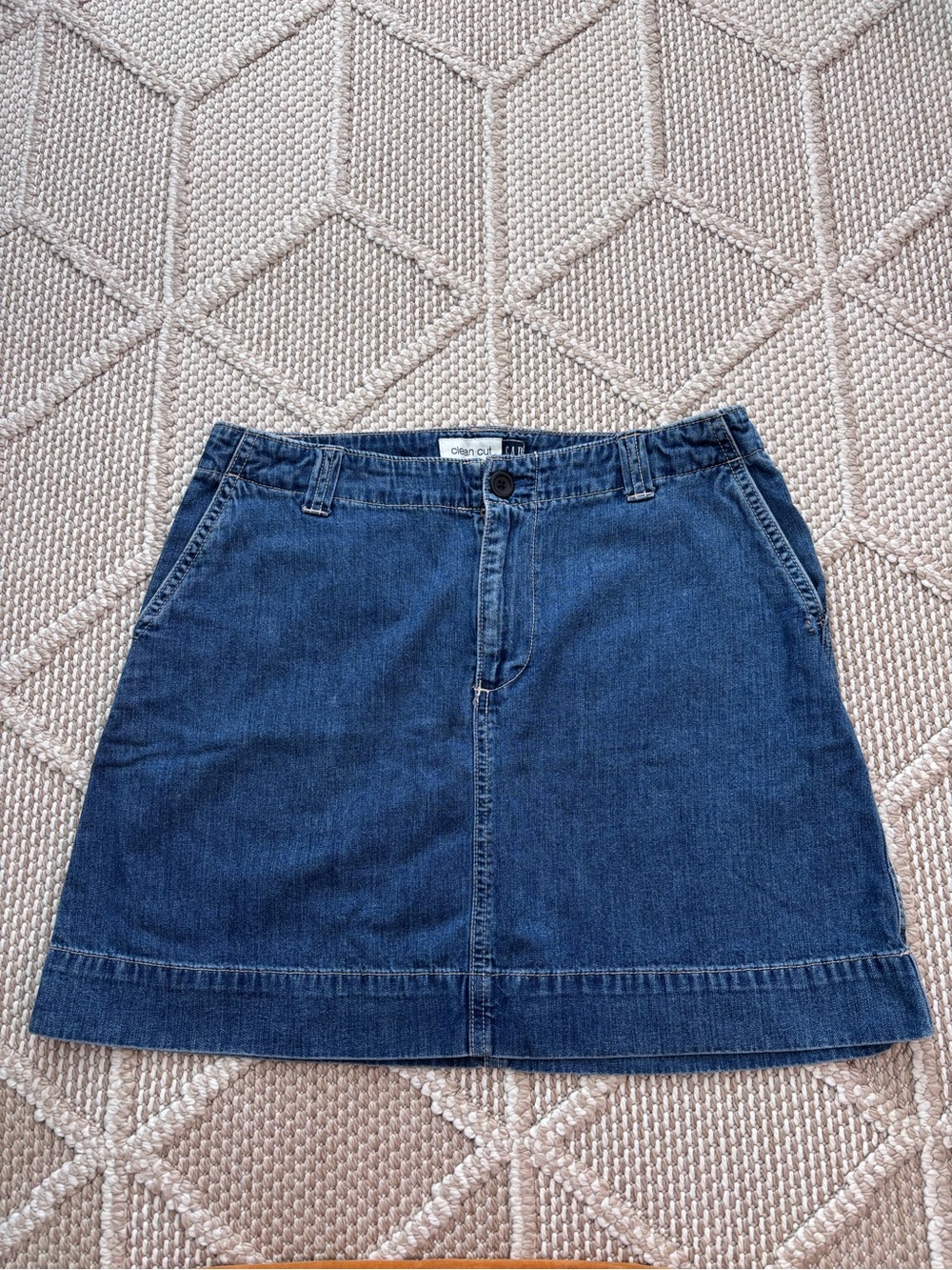 Gap Clean Cut Dark Blue Denim Mini Skirt